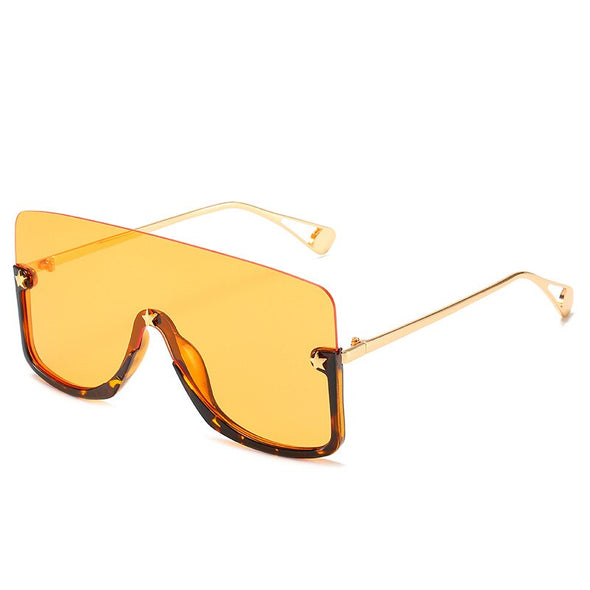 Oversized Sunglasses Women 2021 One Piece Goggle Sunglasses Men Luxury Brand Designer Gradient Mask Sunglasses Eyewear Fashion