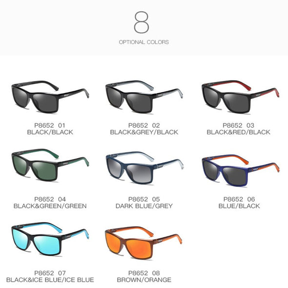 Square Polarized Sunglasses for Men Women Sports Driving Glasses