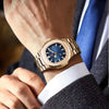 JOLLYNOVA Luxury Man Wristwatch Business Stainless Steel Quartz Men Watch Waterproof Luminous Date Square Men's Watches Clock+Box
