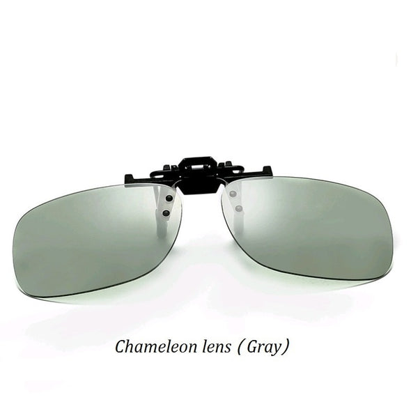 Photochromic Polarized Clip On Sunglasses Near-Sighted Driving Night Vision Lens Anti-UVA Anti-UVB Sunglasses Clip De Sol UV400