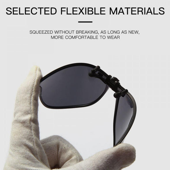 Polarized Clip On Sunglasses Men Photochromic Car Driver Goggles Night Vision Glasses Anti Glare Vintage Square Glasses Oculos