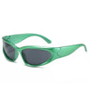 Popular Women's Sunglasses 2023  Punk Sunglasses Unique Sports Sun Glasses Men UV400 Goggle Shades Mirror Colorful Y2k Eyewear