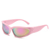 Popular Women's Sunglasses 2023  Punk Sunglasses Unique Sports Sun Glasses Men UV400 Goggle Shades Mirror Colorful Y2k Eyewear