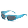 Popular Women's Sunglasses 2023  Punk Sunglasses Unique Sports Sun Glasses Men UV400 Goggle Shades Mirror Colorful Y2k Eyewear