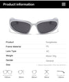 Popular Women's Sunglasses 2023  Punk Sunglasses Unique Sports Sun Glasses Men UV400 Goggle Shades Mirror Colorful Y2k Eyewear