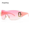 Punk Wrap Around Y2K Sunglasses for Women Sport Sunglasses Jeweled Sun Glasses Retro Frameless Eyewear Trendy 2000's Shade UV400