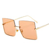 Sunglasses Women Luxury Rimless Glasses for Women Retro Brand Square Eyeglasses Women Metal Half Frame Gafas De Sol