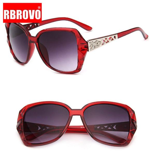 Vintage Big Frame Sunglasses Women Brand Designer Gradient Lens Driving Sun Glasses UV400