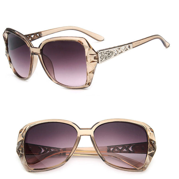 Vintage Big Frame Sunglasses Women Brand Designer Gradient Lens Driving Sun Glasses UV400