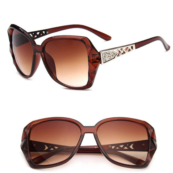 Vintage Big Frame Sunglasses Women Brand Designer Gradient Lens Driving Sun Glasses UV400