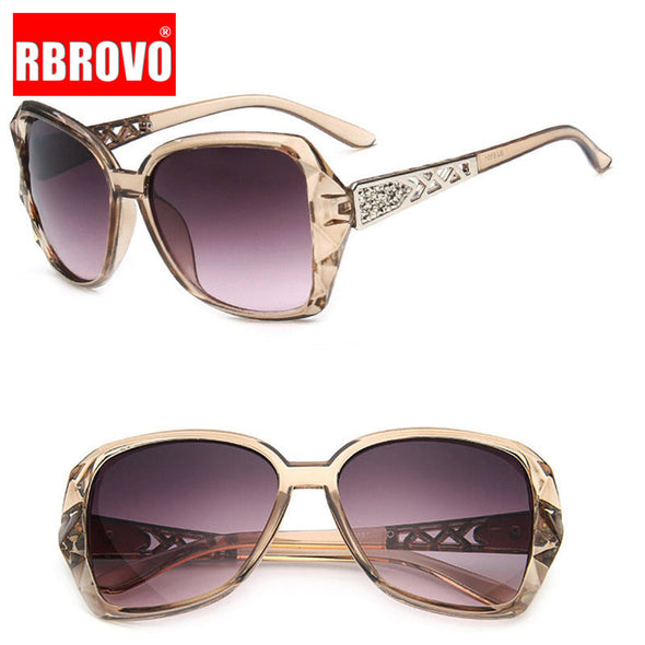 Vintage Big Frame Sunglasses Women Brand Designer Gradient Lens Driving Sun Glasses UV400