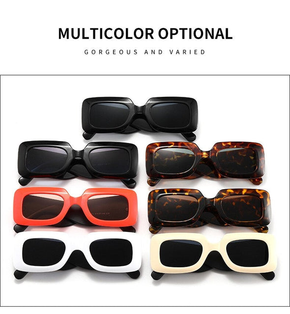 Retro Square Sunglasses Big Frames Rectangle Lens Eye Wear Fashion Brand Designer Outdoor Wear Gafas Oculos Sunglasses