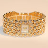 Rhinestone Women Luxury Crystal Wrist Watch Square Bracelet Watch (with a ins Bracelet as gift)