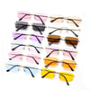 Rimless Sunglasses Small Square Female Summer Traveling Brown Glasses