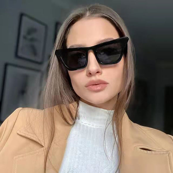 Fashion Cat Eye Sunglasses Ladies Retro Luxury Glasses Brand Designer Men's Trendy Tone Decoration UV400