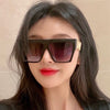 Oversized Square Sunglasses Women Luxury Brand Sunglasses   Gradient Mirror Glasses Lentes