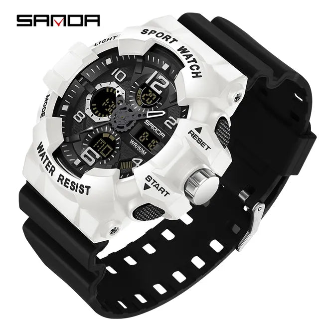 SANDA Brand G Style Military Watch Men Digital Shock Sports