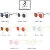 Retro Irregular Metal Round Women Sunglasses Fashion Clear Ocean Lens Eyewear Shades UV400 Men Double Bridges Sun Glasses