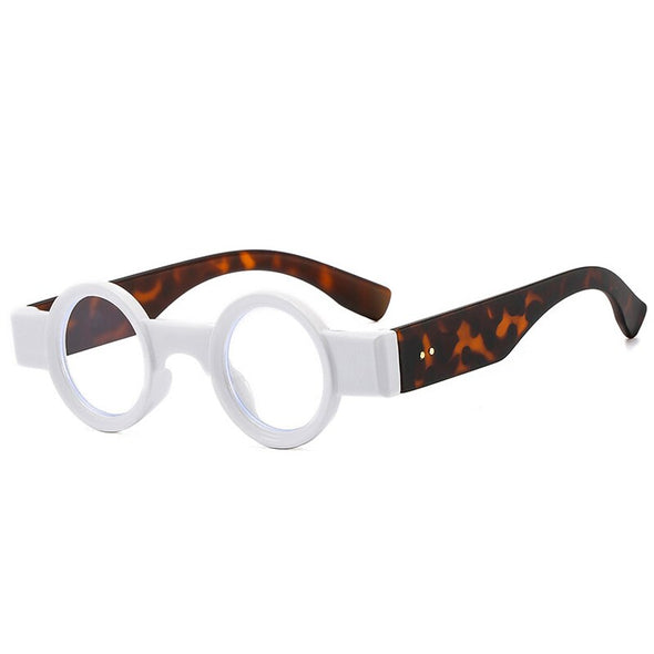 SO&amp;EI Ins Popular Fashion Small Round Sunglasses Women Retro Punk Shades UV400 Men Clear Ocean Lens Trending Rivets Sun Glasses