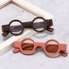 SO&amp;EI Ins Popular Fashion Small Round Sunglasses Women Retro Punk Shades UV400 Men Clear Ocean Lens Trending Rivets Sun Glasses