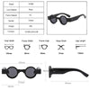 SO&amp;EI Ins Popular Fashion Small Round Sunglasses Women Retro Punk Shades UV400 Men Clear Ocean Lens Trending Rivets Sun Glasses