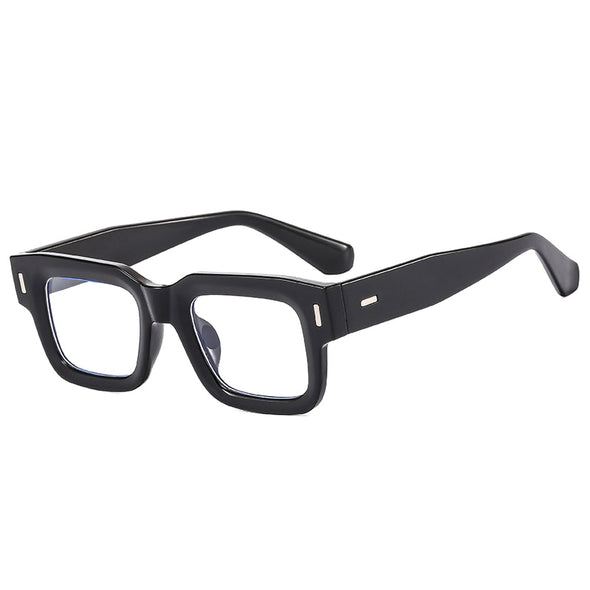 Ins Popular Fashion Square Sunglasses Women Retro Punk Clear Ocean Lens Eyewear Men Shades UV400 Rivets Sun Glasses
