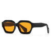 Square Men Trending Gradient Sunglasses Shades UV400 Retro Polygon Women Orange Sun Glasses