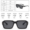 Vintage Square Women Sunglasses Fashion Double Color Men Trending Punk Rivets Gradient Sun Glasses Shades UV400