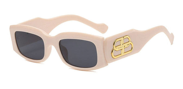 Samjune Luxury Brand Design Fashion Small Frame Modern RetroWomen Sunglasses Wide-Legged Classic Personality Trend Glasses