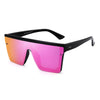 Big Flat Top Shield Sunglasses Women Men Square Mirror Sun Glasses for Women Men UV400 Oversized
