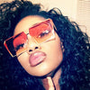 Novelty Unique Oversized Shield UV400 Gradient Vintage sunglasses