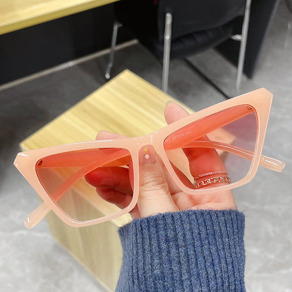 Fashion Cat Eye Sunglasses Ladies Retro Luxury Glasses Brand Designer Men's Trendy Tone Decoration UV400