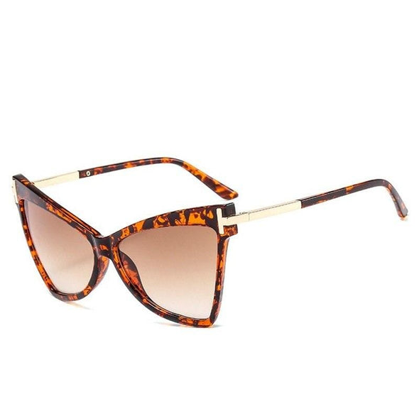 Sexy Women's Cat Eye Triangle Sunglasses Metal Fashion Sunglasses