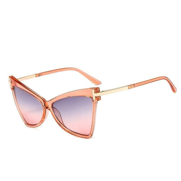 Sexy Women's Cat Eye Triangle Sunglasses Metal Fashion Sunglasses