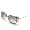 Shiny Rhinestone Sunglasses Women Luxury Diamond Oval Sun Glasses for Ladies Hollow Floral Metal Frames Eyeglasses Eyewear