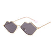 Small Frame Sunglasses Women Retro Lips Mirror Metal Sun Glasses Female Vintage Brand Designer Lunette