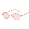 Small Frame Sunglasses Women Retro Lips Mirror Metal Sun Glasses Female Vintage Brand Designer Lunette