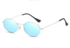 Small Oval Mirror Sunglasses For Women Pink Luxury  Men Brand Designer Eyewear Shades Ladies Alloy Sun Glasses UV400 Eyegla