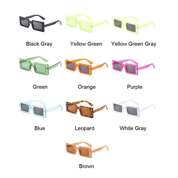 Small Rectangular Women's Sunglasses Retro Brand Designer Sun Glasses Square Vintage Zonnebril Dames Lenses Decorative