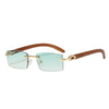 Sqaure Brand Designer Sunglasses Men Women Sun Glasses Wood Frames Rimless Black Eyeglasses Fashion Eyewear Gafas De Sol