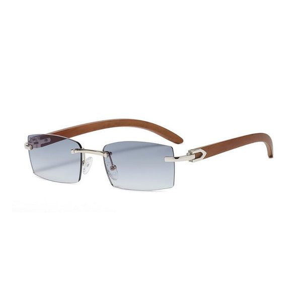 Sqaure Brand Designer Sunglasses Men Women Sun Glasses Wood Frames Rimless Black Eyeglasses Fashion Eyewear Gafas De Sol