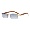 Sqaure Brand Designer Sunglasses Men Women Sun Glasses Wood Frames Rimless Black Eyeglasses Fashion Eyewear Gafas De Sol