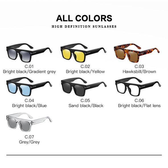 2023 Brand Designer Gradient Vintage Square Sunglasses For Men