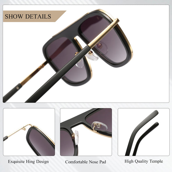 Square Sunglasses Men Luxury Brand Designer Vintage Anti Glare Driving Mirror Sun Glasses Female UV400 Trending Goggles 2022