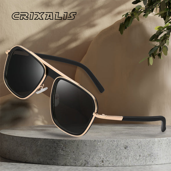 Square Sunglasses Men Luxury Brand Designer Vintage Anti Glare Driving Mirror Sun Glasses Female UV400 Trending Goggles 2022