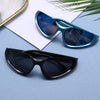 Steampunk Mirror Sports Sunglasses Women Punk Wrap Around Sun Glasses For Men Windproof Goggles UV400 Half Frame Eyewears