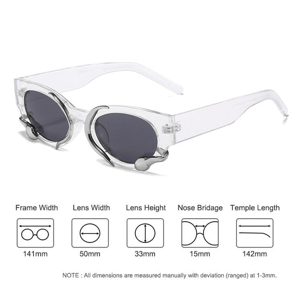 Steampunk Rectangle Sunglasses for Women New Small Frames Punk Snake Sun Glasses Luxury Brand Men Eyewear UV400 Shades Glasses