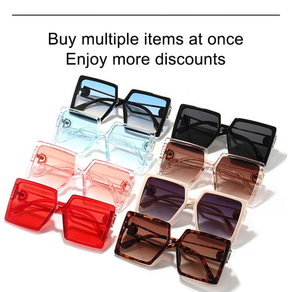 Oversized Women Sunglasses Designer Square Glasses Polarized  Men Fashion Outdoor Travel Driving Shade