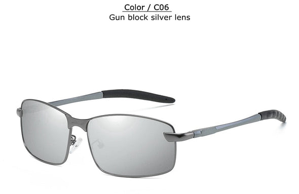 Classic Aluminum Sunglasses Men's brand designer Polarized Coating Lens Square Men Driving Sun Glasses