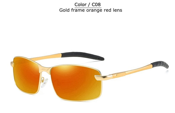 Classic Aluminum Sunglasses Men's brand designer Polarized Coating Lens Square Men Driving Sun Glasses